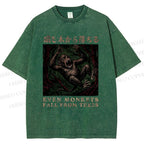 Unisex Even Monkeys Fall Form Trees Printed Washed Tee