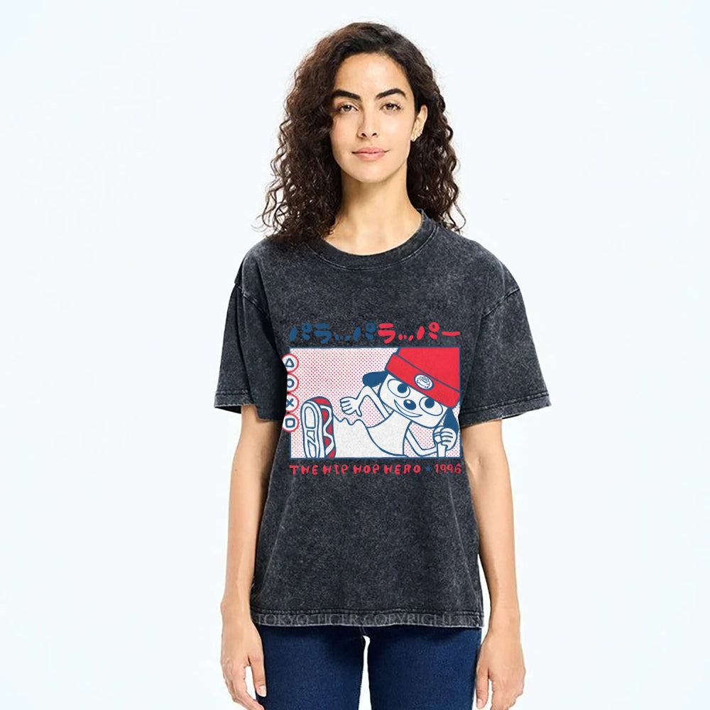 PaRappa the Rapper 1996 Vintage Washed T-shirt