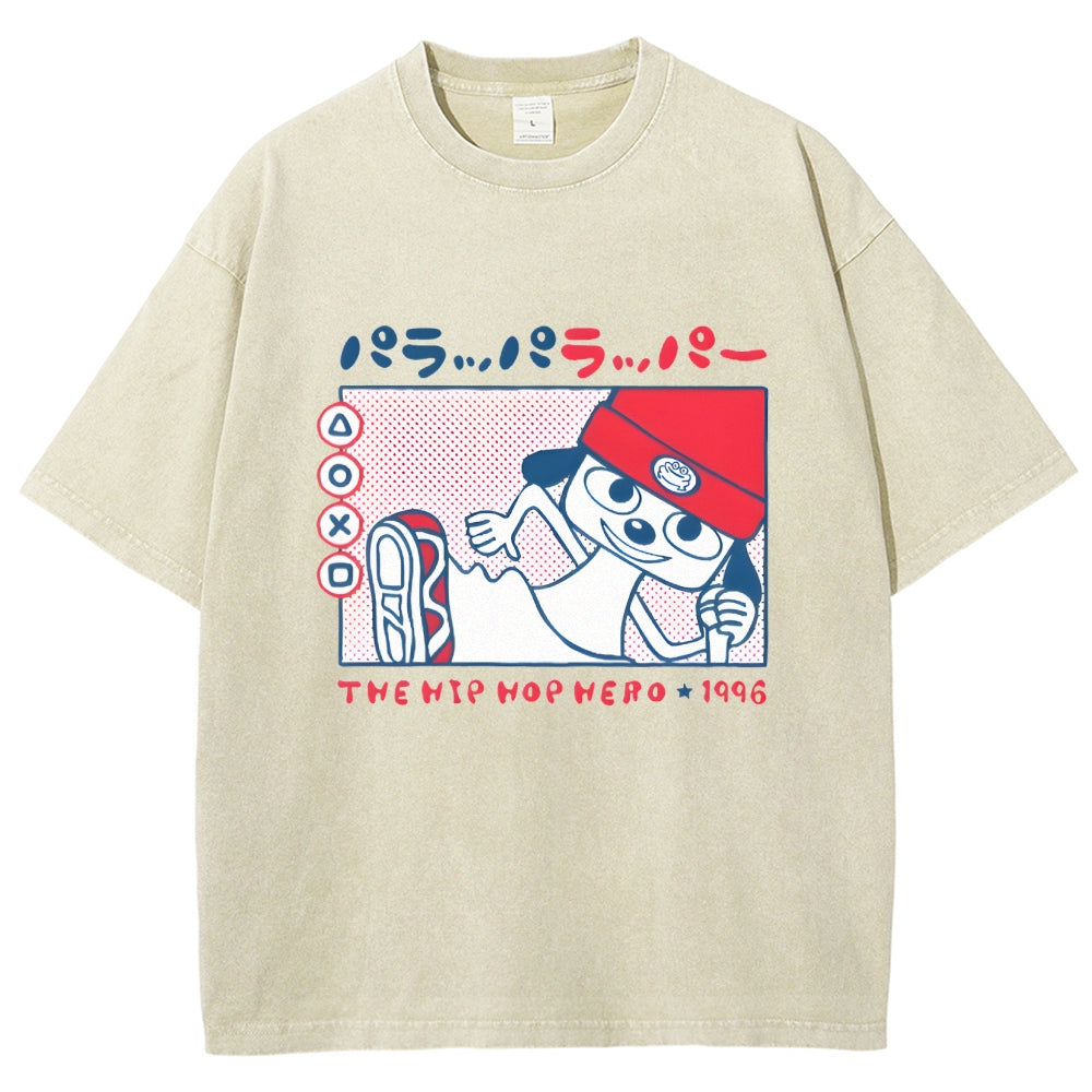 PaRappa the Rapper 1996 Vintage Washed T-shirt