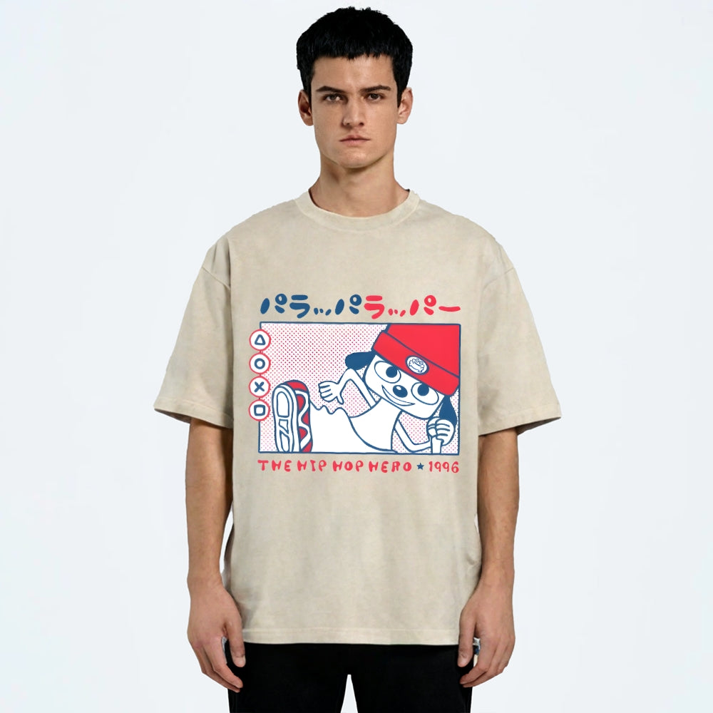 PaRappa the Rapper 1996 Vintage Washed T-shirt