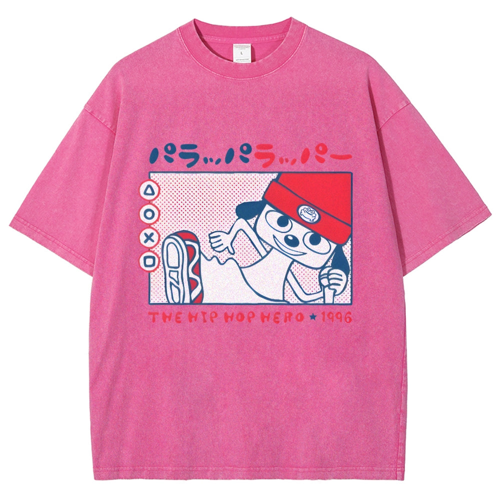 PaRappa the Rapper 1996 Vintage Washed T-shirt
