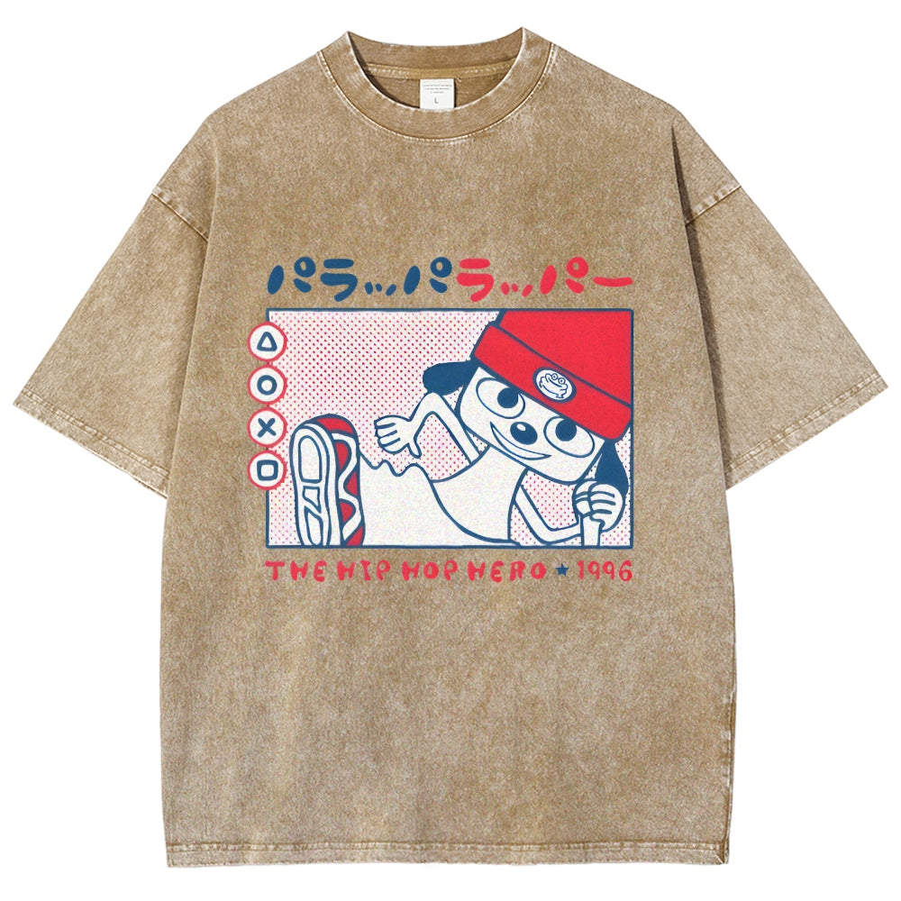 PaRappa the Rapper 1996 Vintage Washed T-shirt