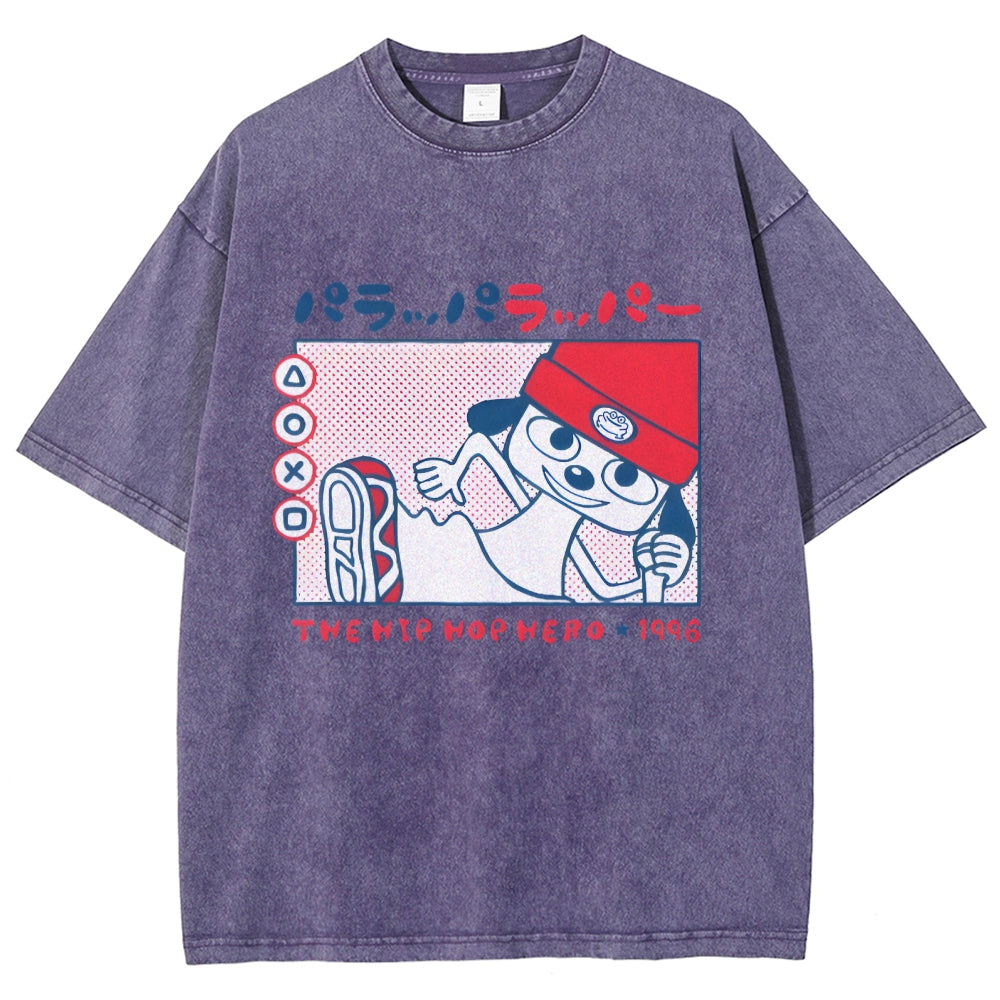 PaRappa the Rapper 1996 Vintage Washed T-shirt