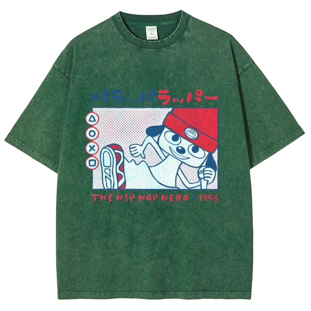 PaRappa the Rapper 1996 Vintage Washed T-shirt