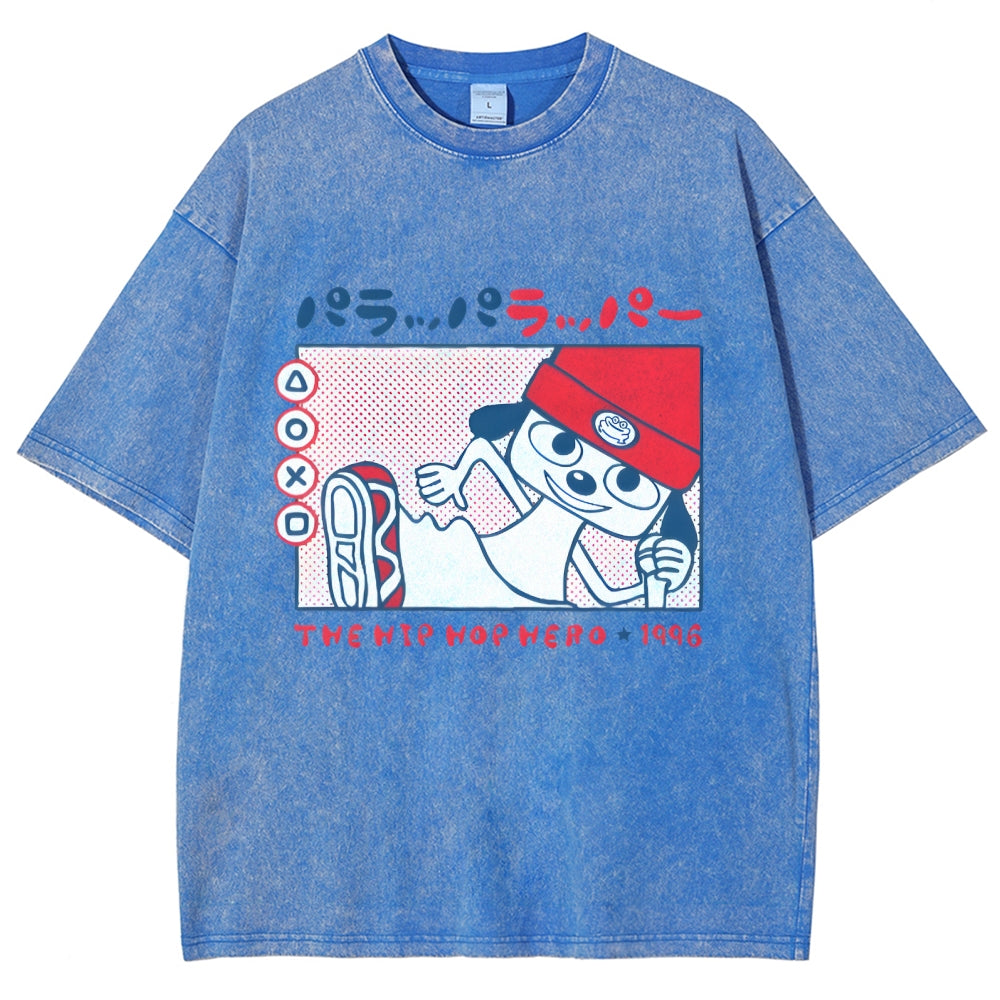 PaRappa the Rapper 1996 Vintage Washed T-shirt