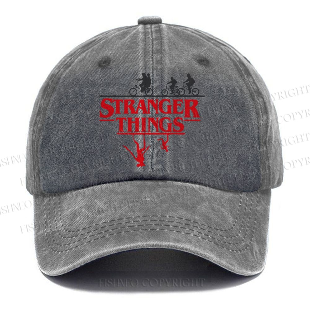 Unisex Vintage Casual Stranger Things Washed Cap