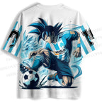 Playing Soccer Goku Printed Jersey Shirts