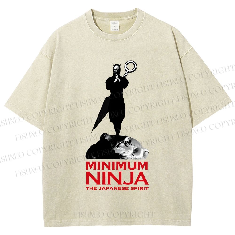 Unisex The Japanese Spirit Printed Washed Tee