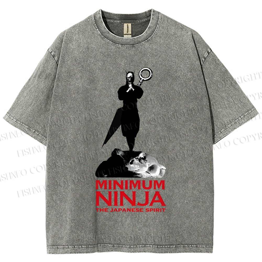 Unisex The Japanese Spirit Printed Washed Tee