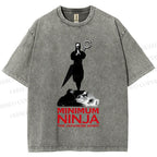 Unisex The Japanese Spirit Printed Washed Tee