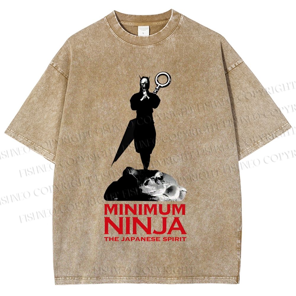 Unisex The Japanese Spirit Printed Washed Tee