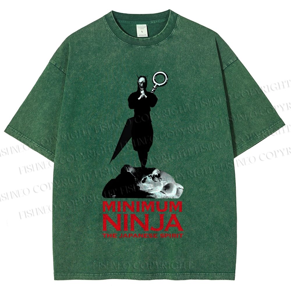 Unisex The Japanese Spirit Printed Washed Tee