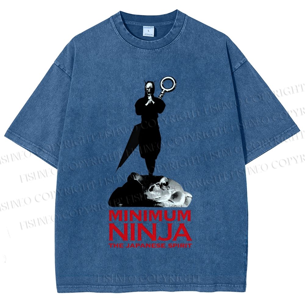 Unisex The Japanese Spirit Printed Washed Tee