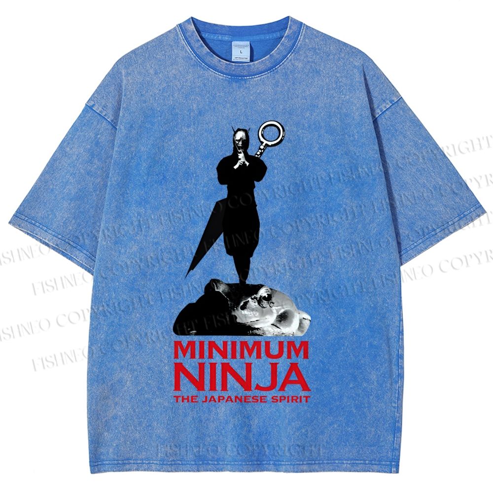 Unisex The Japanese Spirit Printed Washed Tee