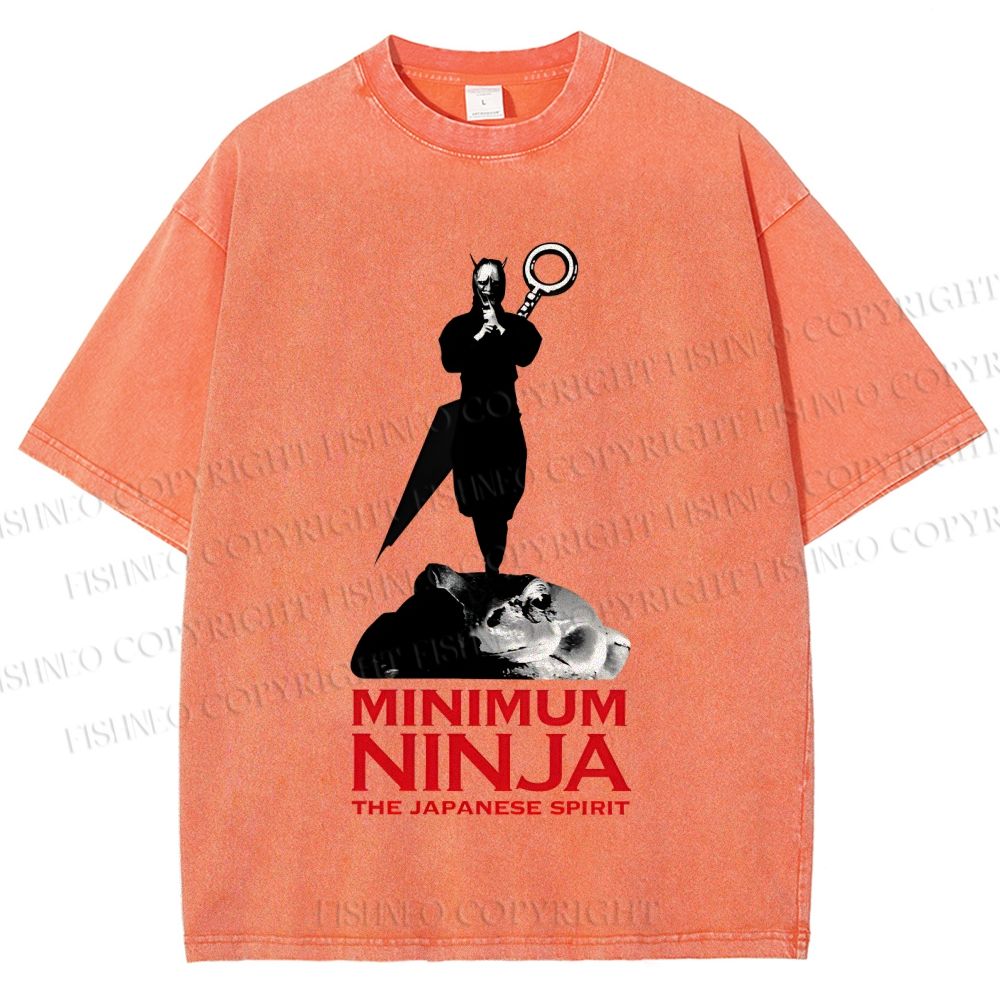 Unisex The Japanese Spirit Printed Washed Tee