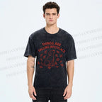 Unisex Things Are Falling Into Place Printed Washed Tee