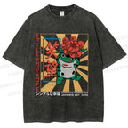 Unisex Smile And Hope Frog Printed Washed Tee