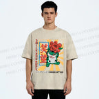 Unisex Smile And Hope Frog Printed Washed Tee