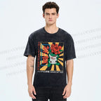 Unisex Smile And Hope Frog Printed Washed Tee