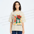 Unisex Smile And Hope Frog Printed Washed Tee