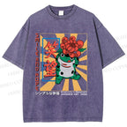 Unisex Smile And Hope Frog Printed Washed Tee