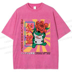Unisex Smile And Hope Frog Printed Washed Tee