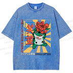 Unisex Smile And Hope Frog Printed Washed Tee