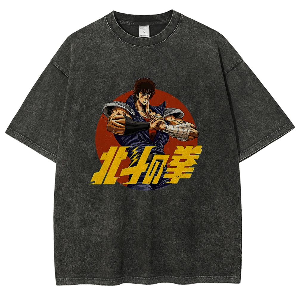 Fist of the North Star Vintage Wash Japanese Design T-Shirt