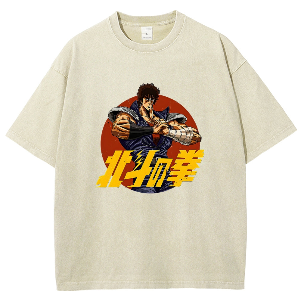 Fist of the North Star Vintage Wash Japanese Design T-Shirt