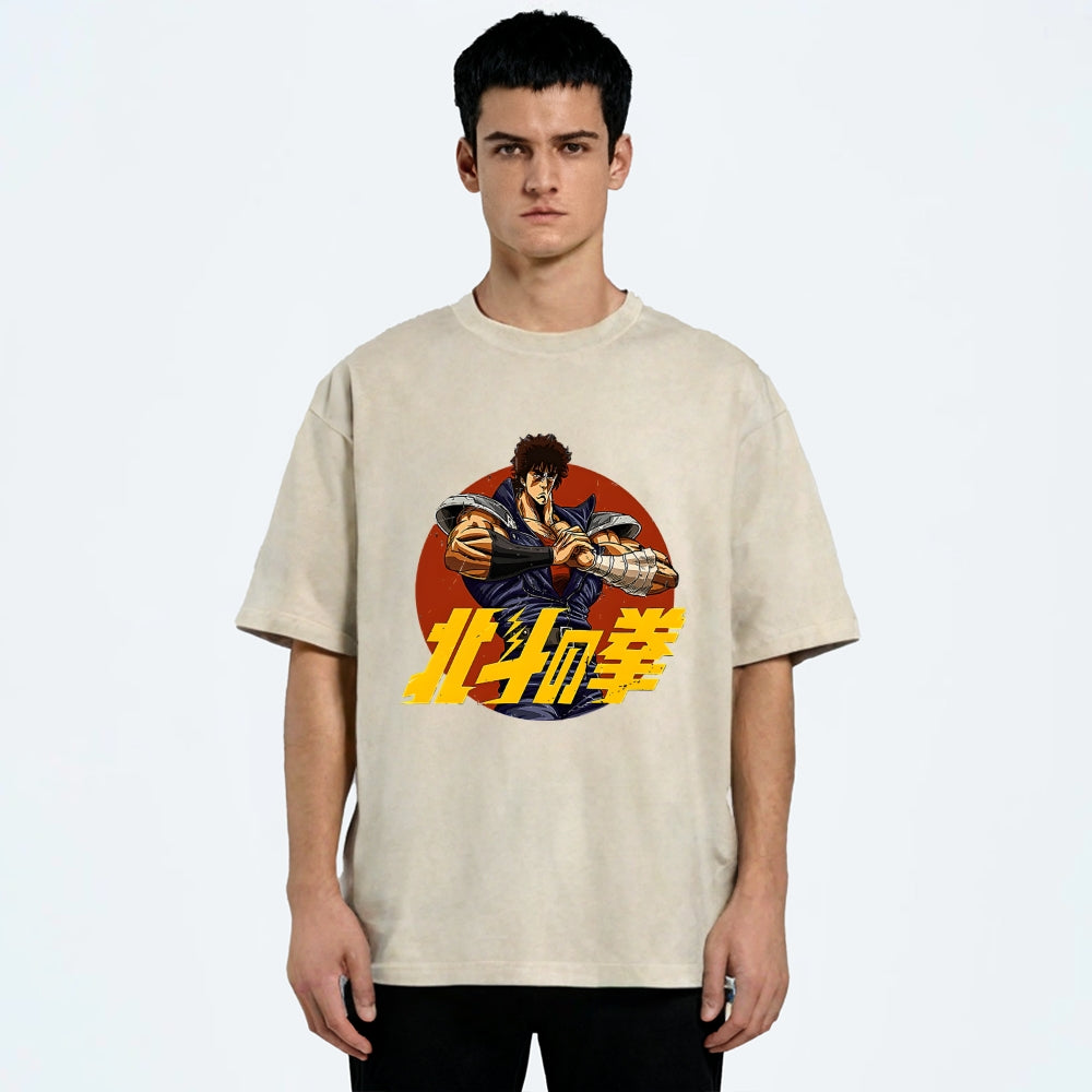 Fist of the North Star Vintage Wash Japanese Design T-Shirt