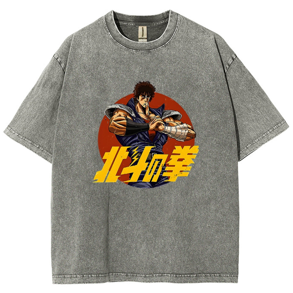 Fist of the North Star Vintage Wash Japanese Design T-Shirt