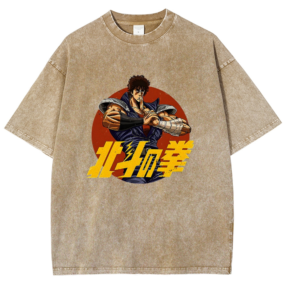 Fist of the North Star Vintage Wash Japanese Design T-Shirt
