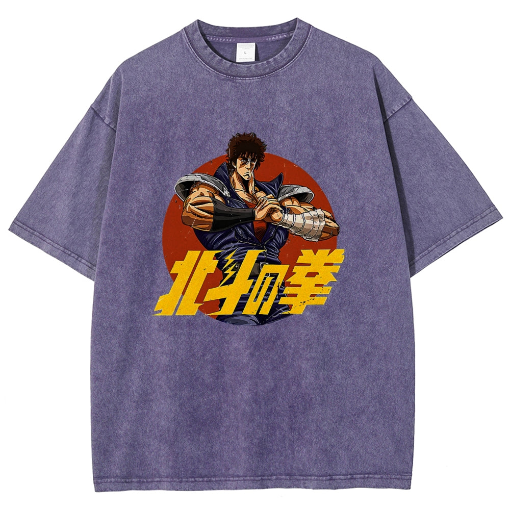 Fist of the North Star Vintage Wash Japanese Design T-Shirt