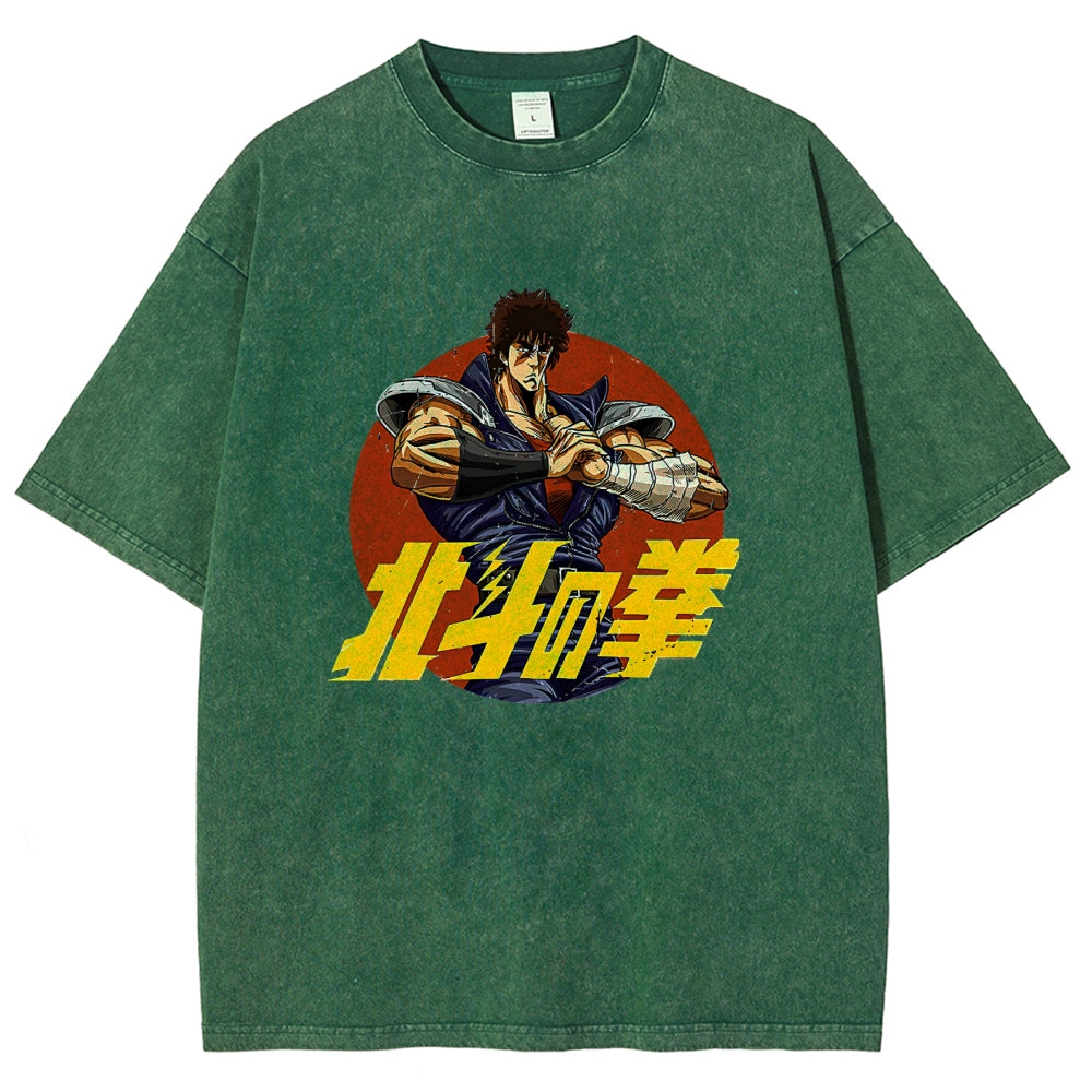 Fist of the North Star Vintage Wash Japanese Design T-Shirt
