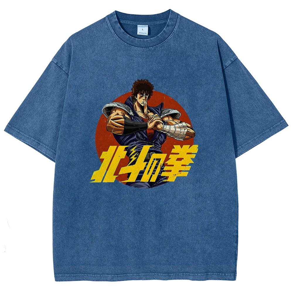 Fist of the North Star Vintage Wash Japanese Design T-Shirt