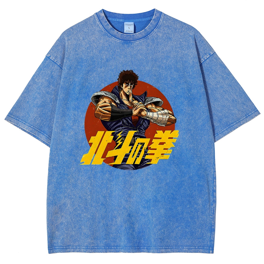 Fist of the North Star Vintage Wash Japanese Design T-Shirt