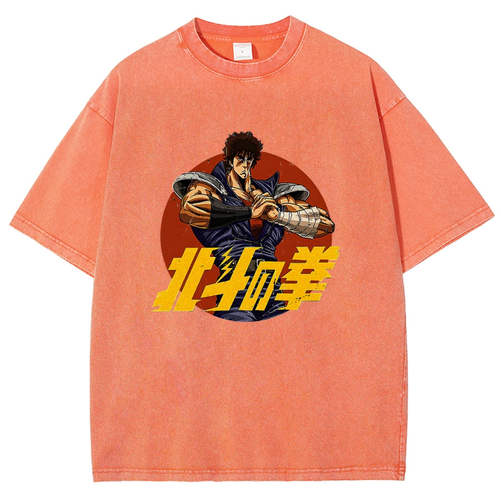 Fist of the North Star Vintage Wash Japanese Design T-Shirt