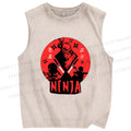 Unisex Warrior Ninja Printed Washed Tank Top