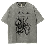 Octopus Disguised As Shark Washed T-Shirt