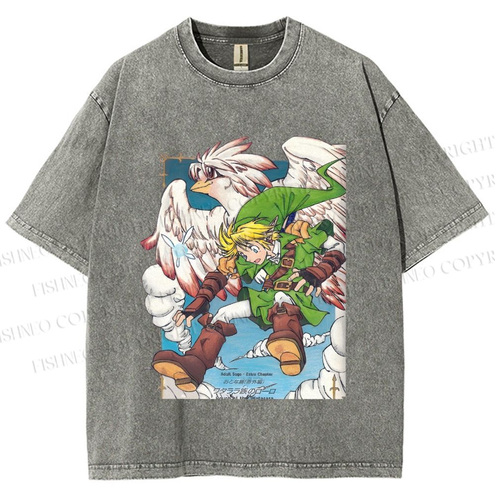 Unisex The Legend of Zelda Printed Washed Tee