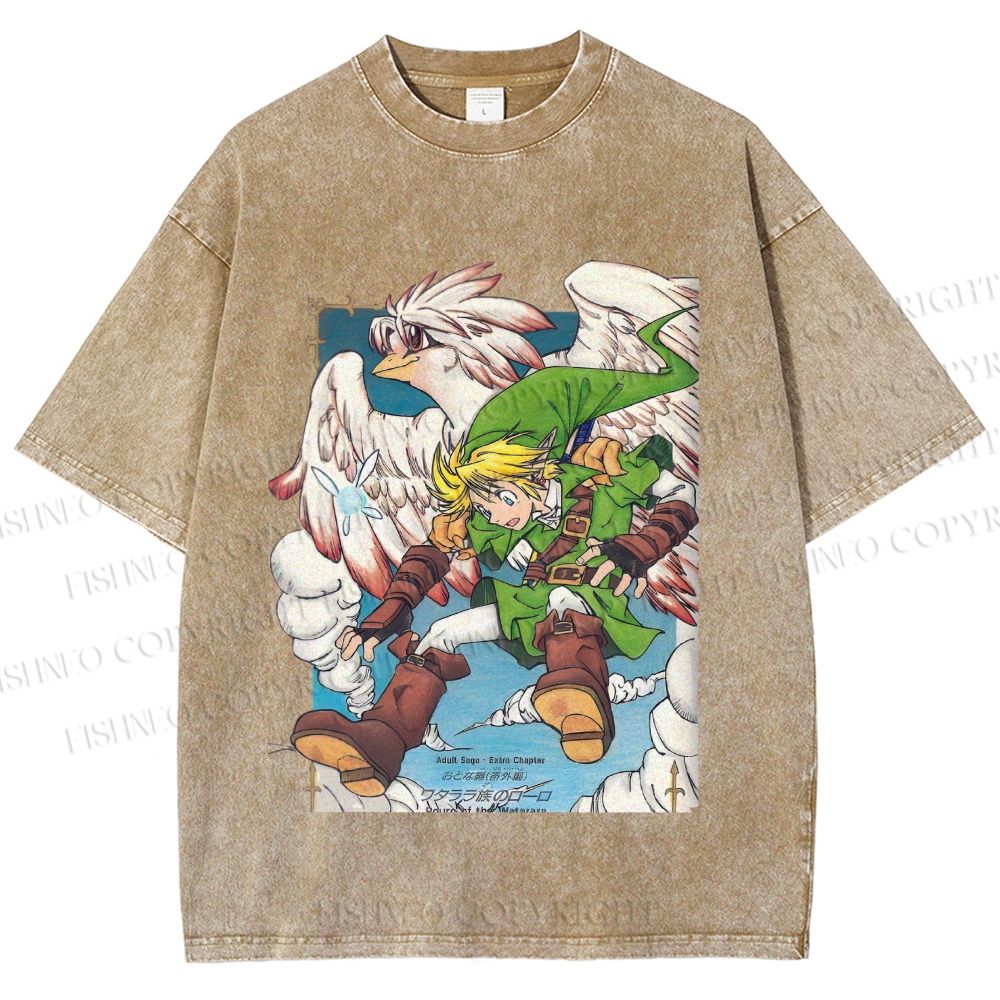 Unisex The Legend of Zelda Printed Washed Tee