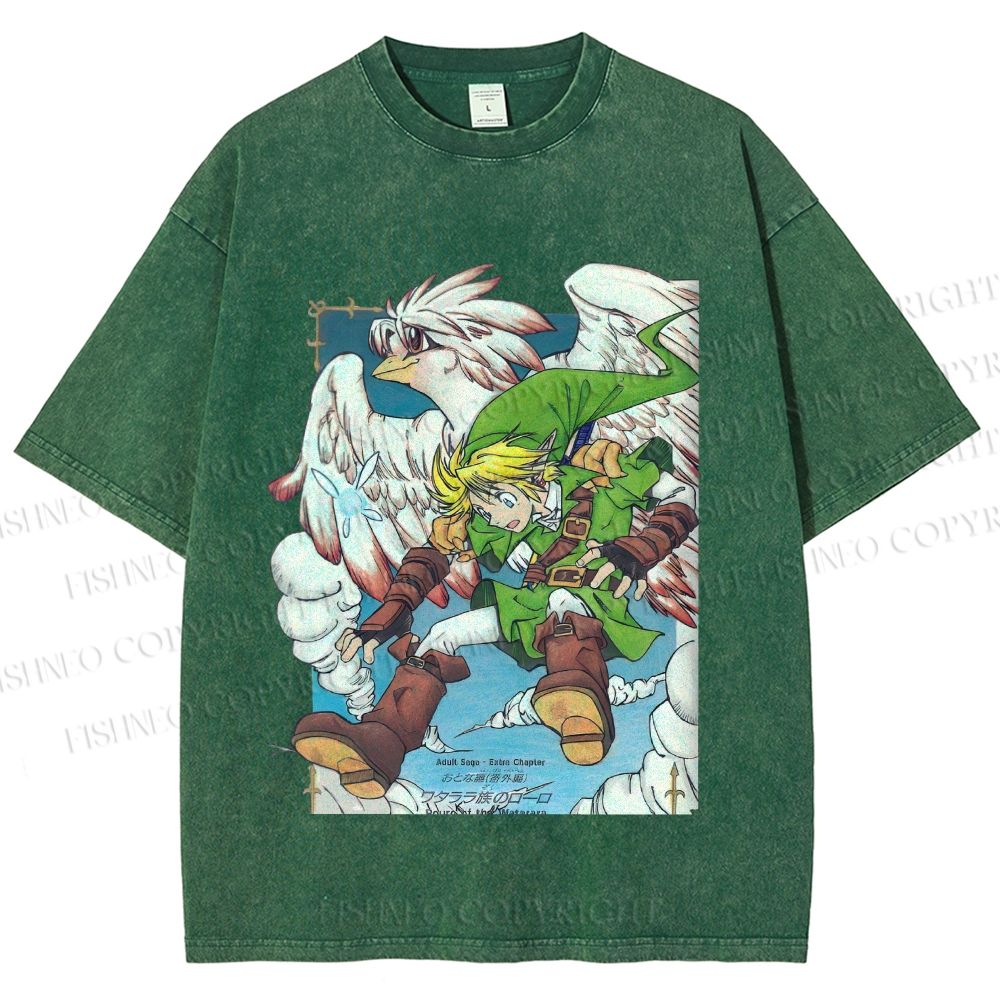Unisex The Legend of Zelda Printed Washed Tee