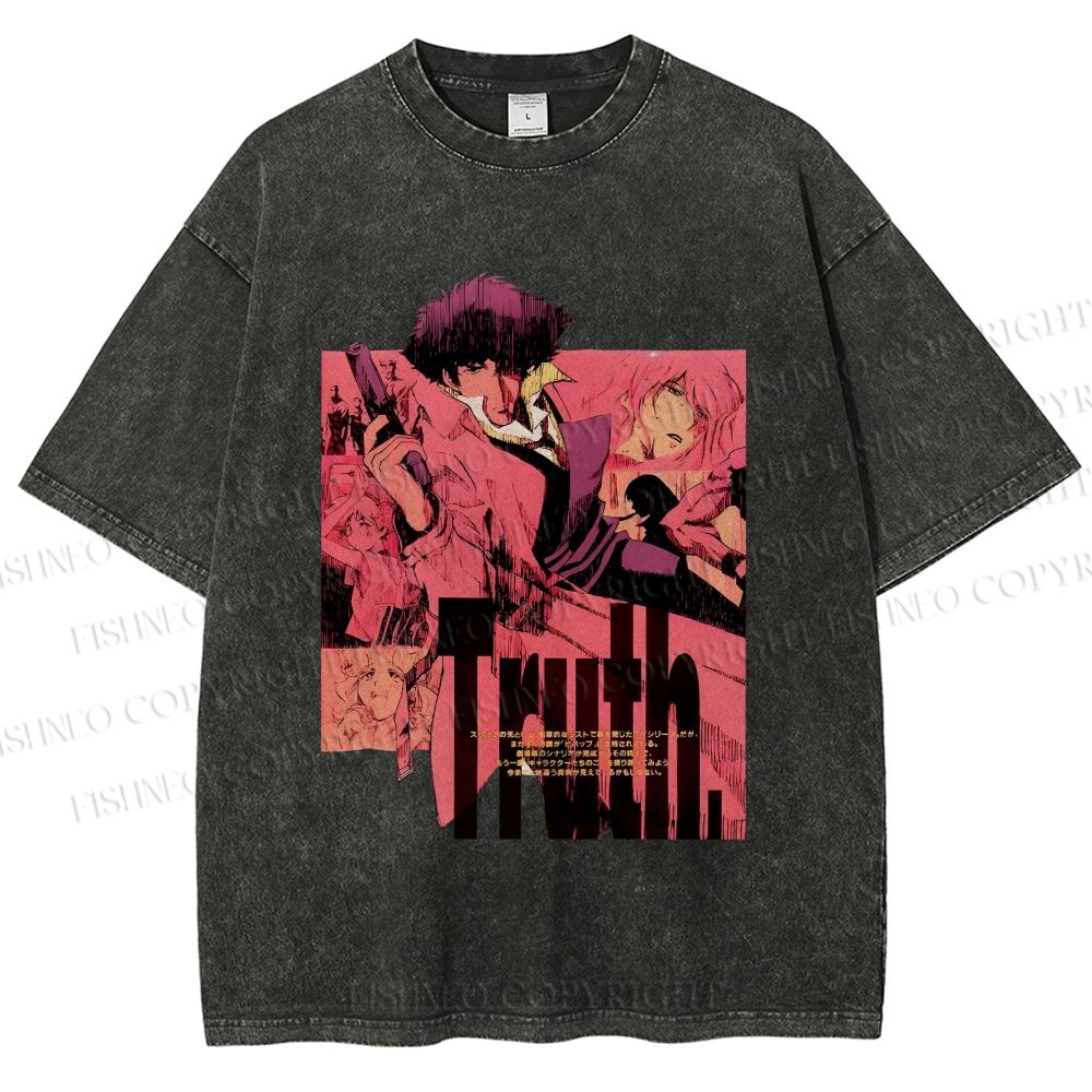 Unisex Cowboy Bebop Printed Washed Tee