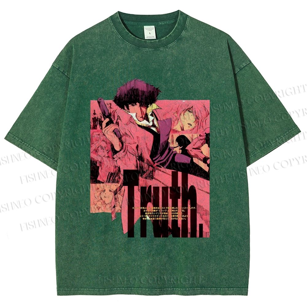 Unisex Cowboy Bebop Printed Washed Tee