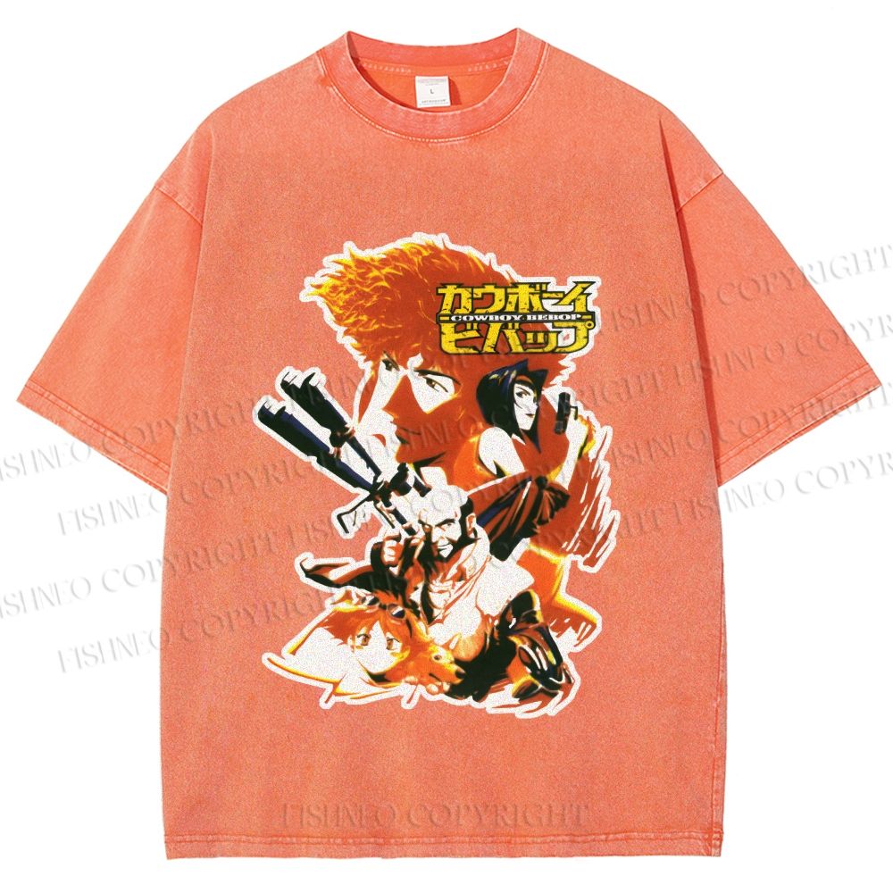 Unisex Cowboy Bebop Printed Washed Tee