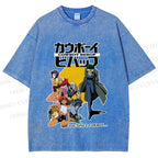 Unisex Cowboy Bebop Printed Washed Tee