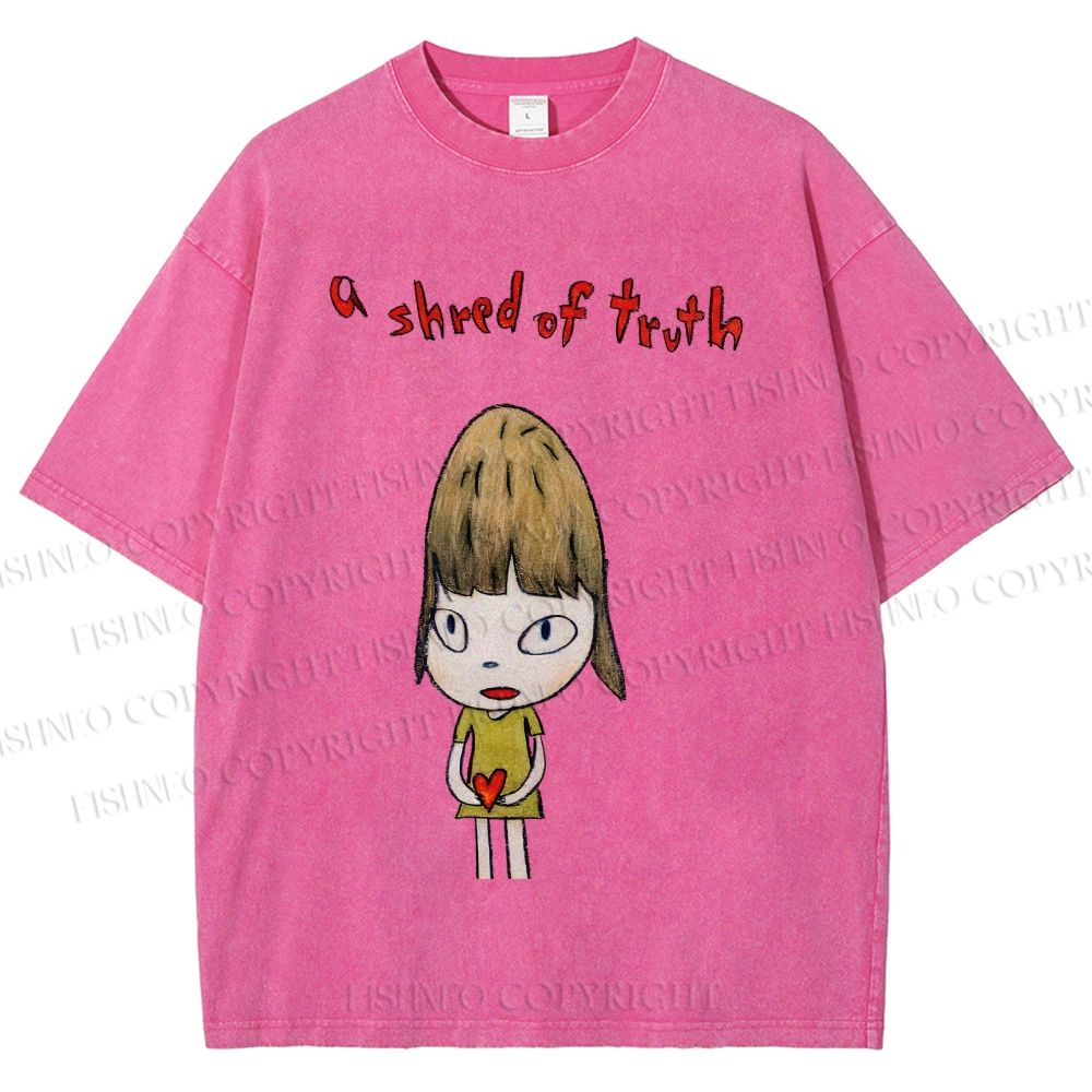 Unisex Yoshitomo Nara A Shred Of Truth Printed Washed Tee