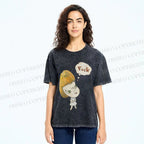 Unisex Yoshitomo Nara Fuck Printed Washed Tee
