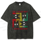 Unisex Cant' You See Mee Cat Printed Washed Tee