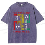 Unisex Cant' You See Mee Cat Printed Washed Tee